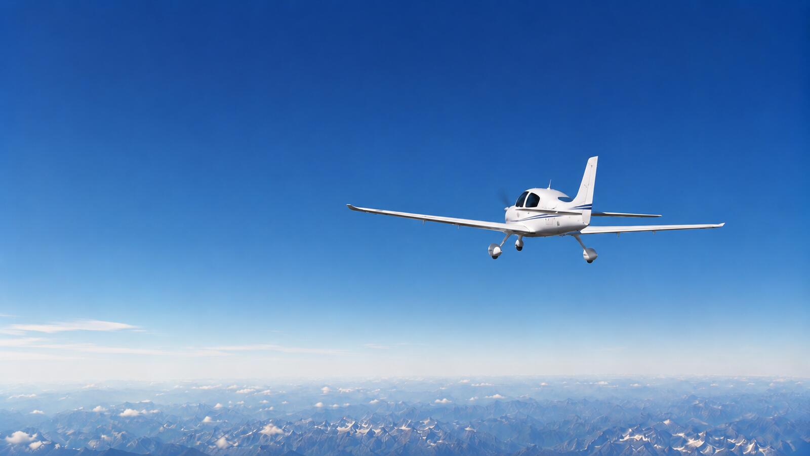 Light aircraft flying over Andorra